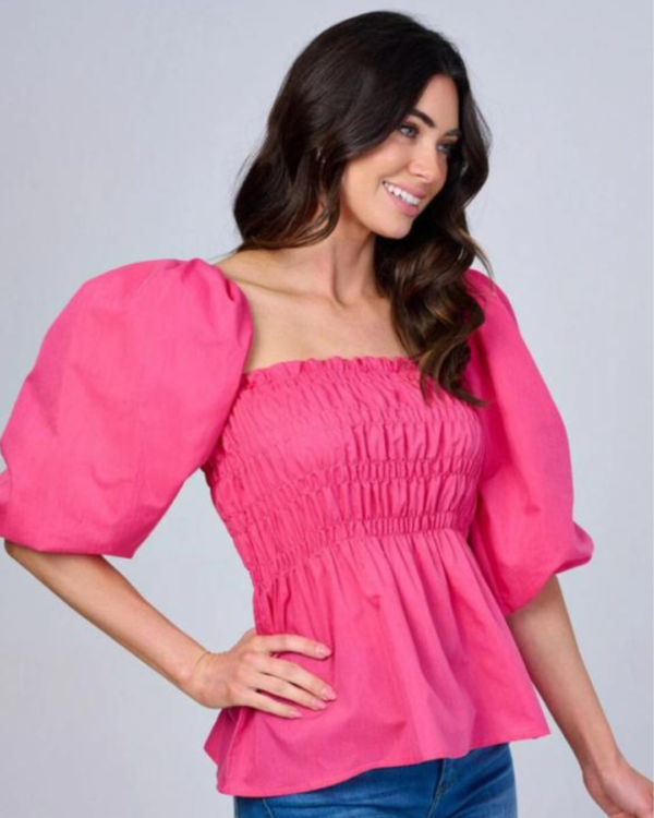Blusa Rosa e Marrom